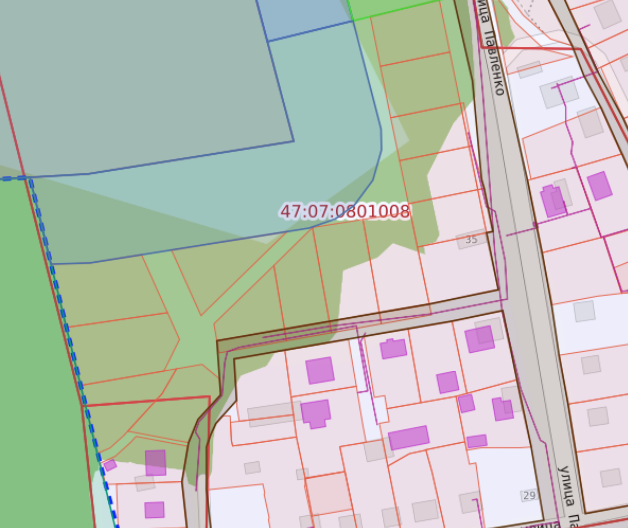 с кадастровым номером 47:07:0801008:288, площадью 1879 кв.м,